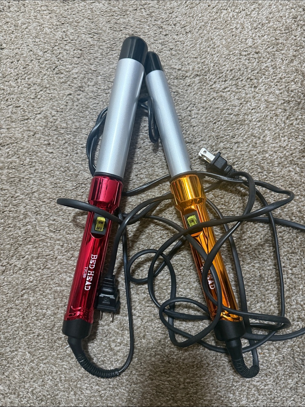 BedHead Red and Orange Curling Wands